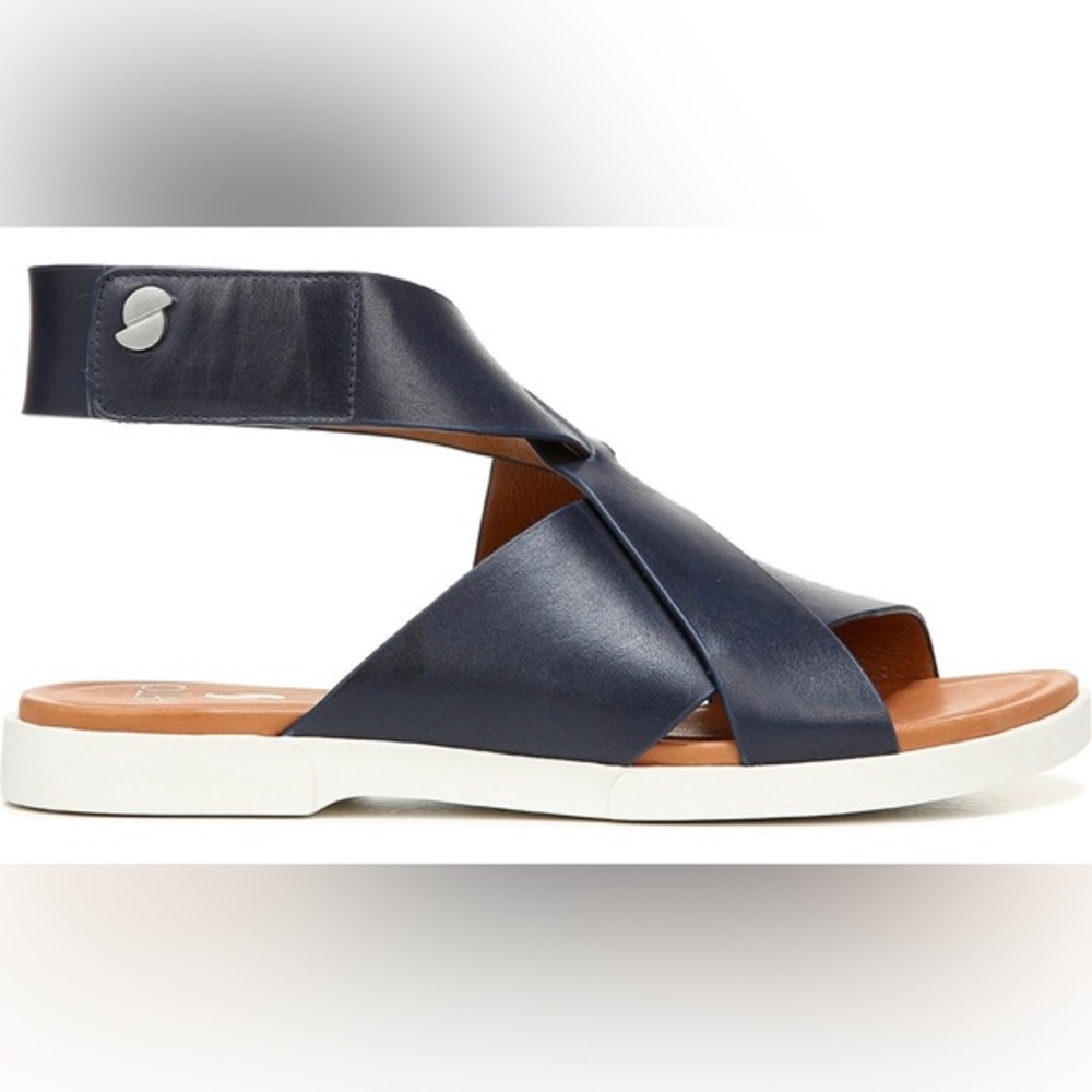 Franco Sarto Akasha Sandals Navy Blue Crisscross Strap Size 6
